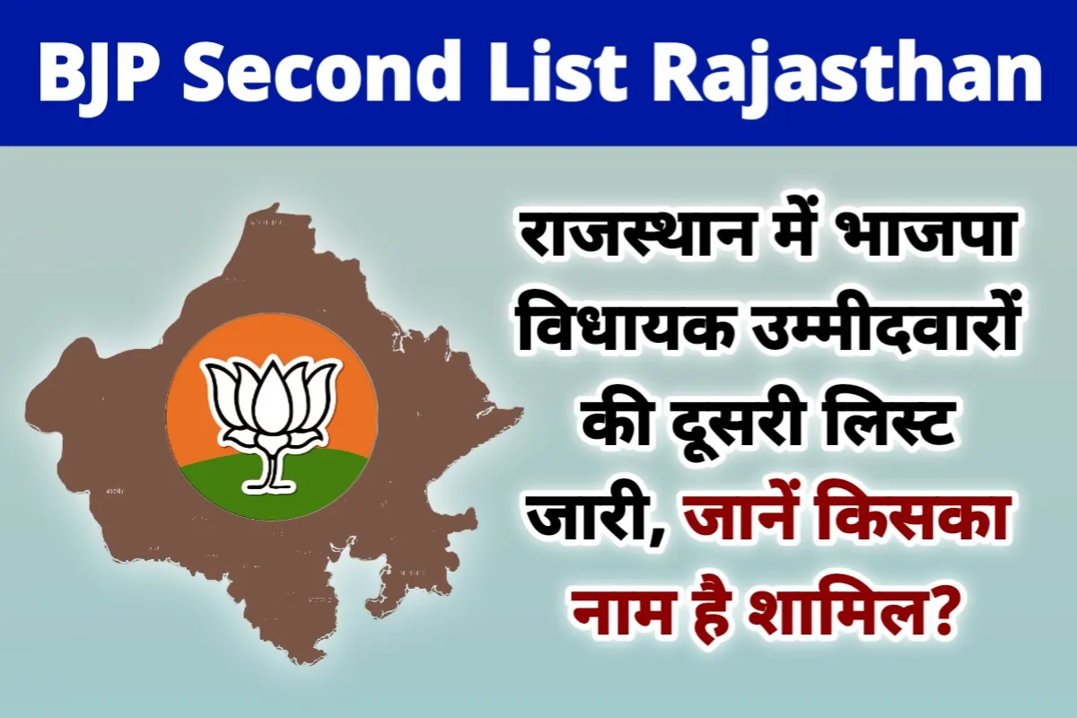 BJP Second List Rajasthan