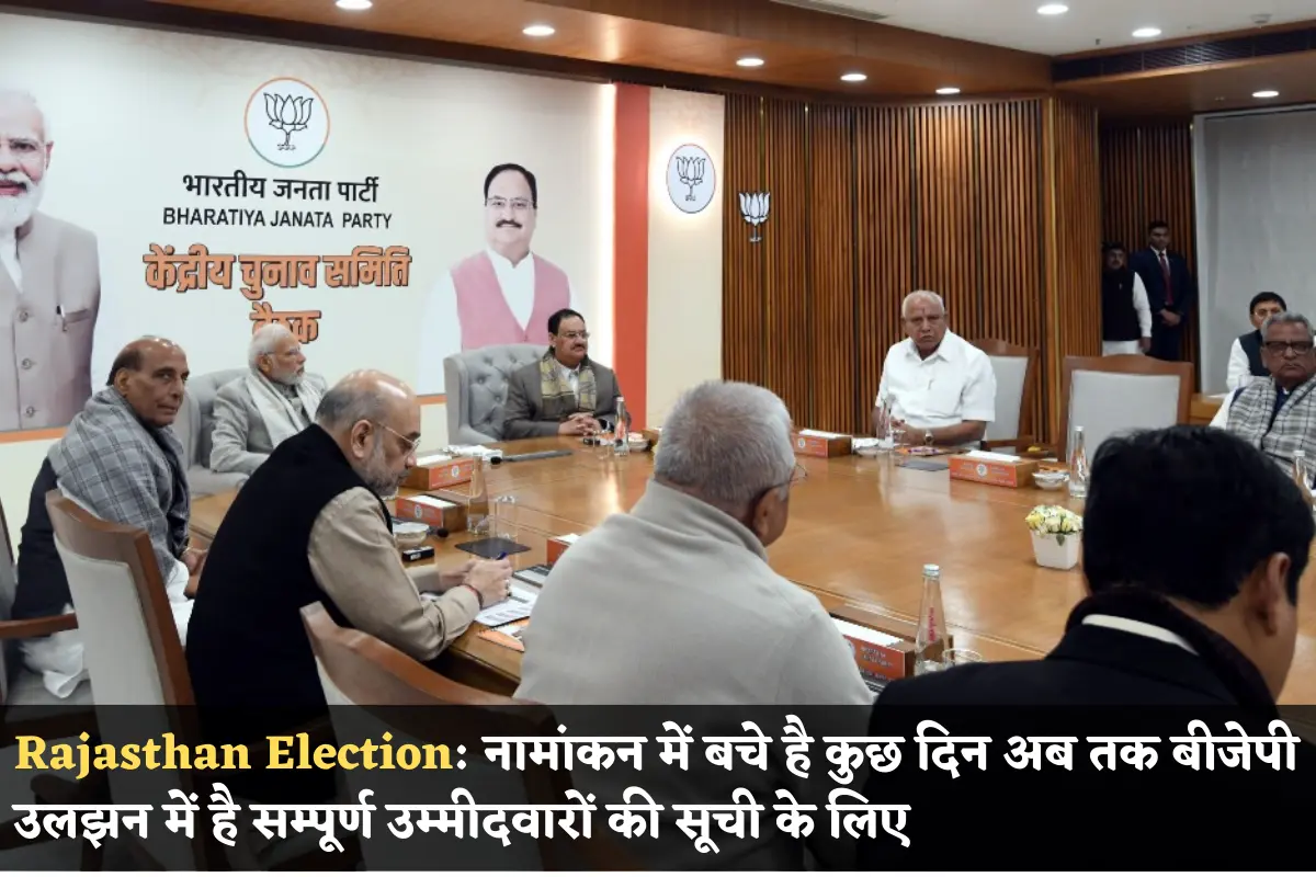Rajasthan election 2023 bjp held meeting for candidate selection